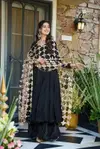 Jf 036 Roman Silk With Fully Flair Gown With Bottom and Dupatta
